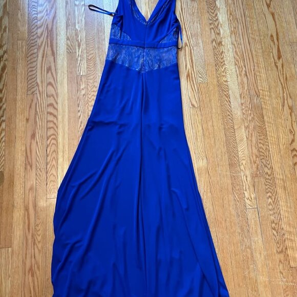 BCBG Sophie Lace Trimmed Dress - Royal Blue - Picture 2 of 4